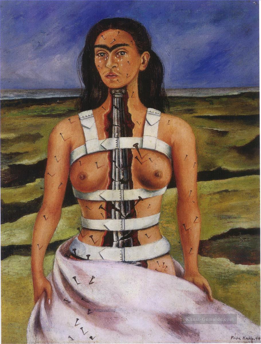Der Zerbrochene Säulenfeminismus Frida Kahlo Ölgemälde